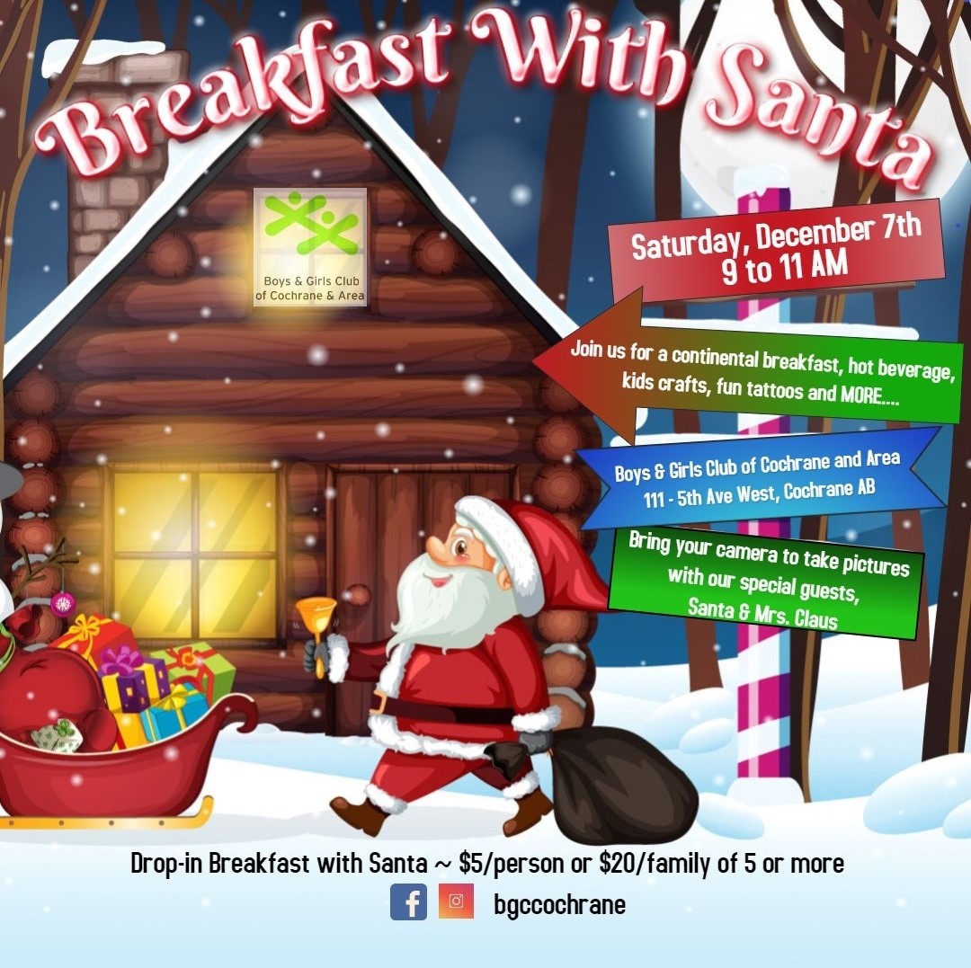 You can have breakfast with Santa & Mrs. Claus CochraneNow Cochrane, Alberta's latest news You can have breakfast with Santa & Mrs. Claus CochraneNow Cochrane, Alberta's latest news